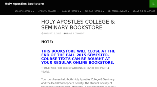 bookstore.holyapostles.edu