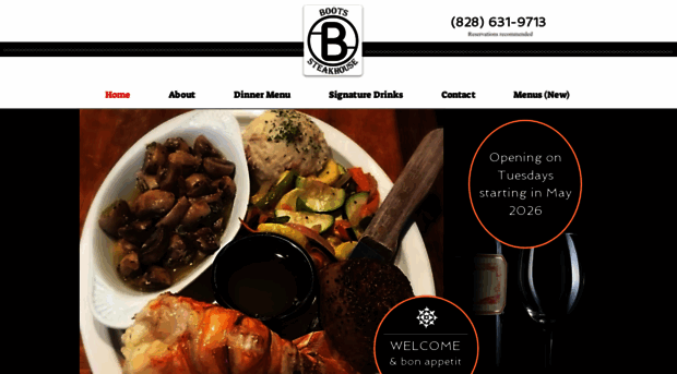 bootssteakhouse.com