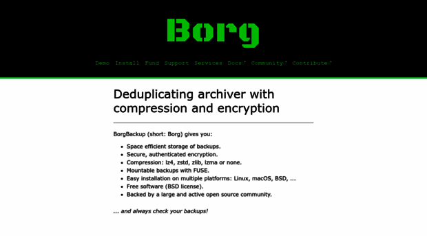 borgbackup.org