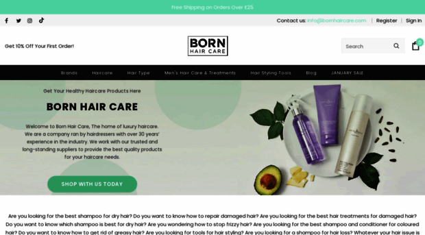bornhaircare.com