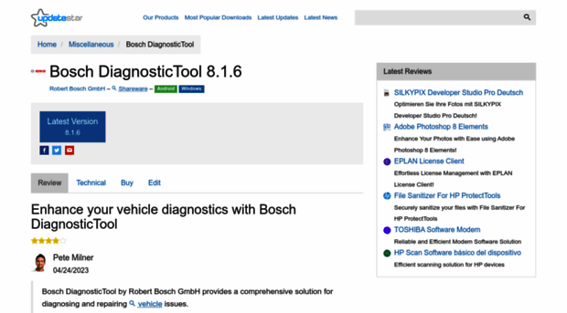 bosch-diagnostictool.updatestar.com