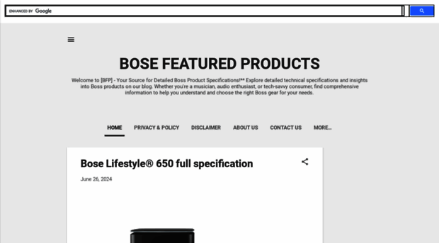 bosefeaturedproducts.blogspot.com