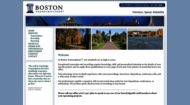 bostontranscription.com