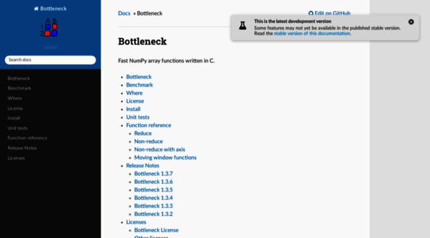 bottleneck.readthedocs.io