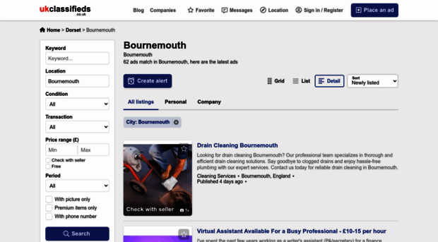 bournemouth.ukclassifieds.co.uk