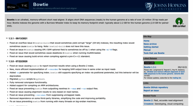bowtie-bio.sourceforge.net