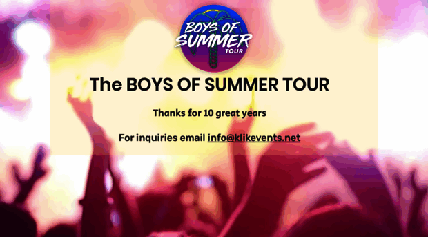 boysofsummertour.com