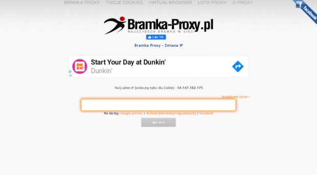 Zupełnie darmowe proxy - bezpłatna bramka proxy