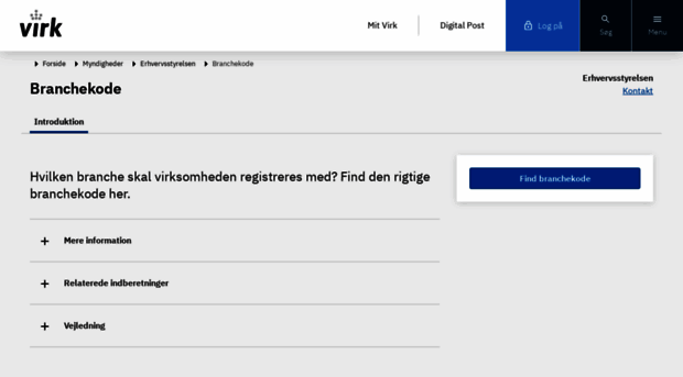 branchekode.dk