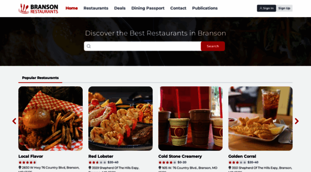 bransonrestaurants.com