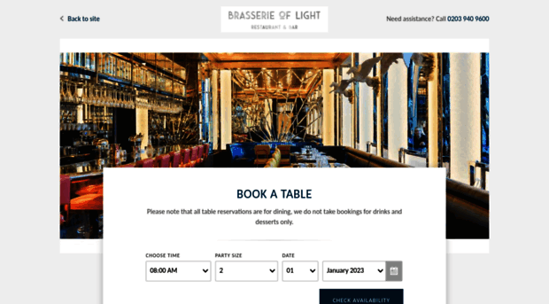 brasserieoflight.capricebookings.com