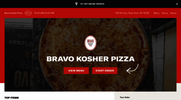 bravokosherpizzadelivery.com