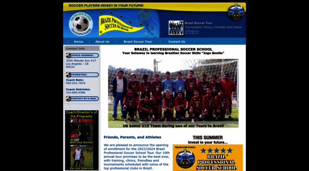 brazilprosoccerschool.com