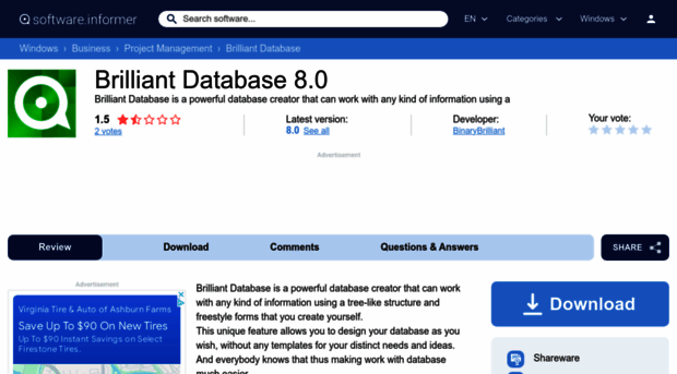 brilliant-database.software.informer.com