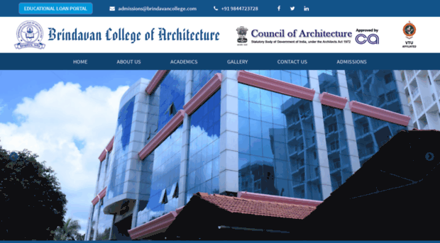 brindavancollegeofarchitecture.com