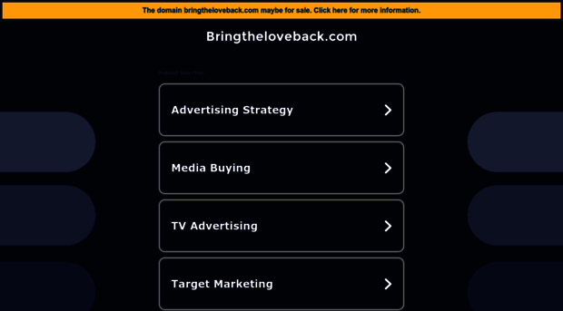 bringtheloveback.com