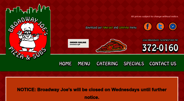 broadwayjoespizzaandsubs.com