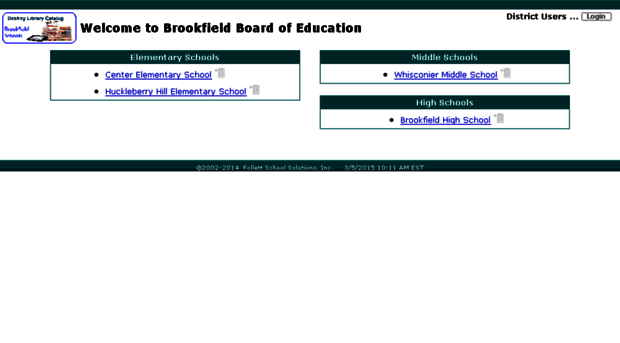 brookfieldps.follettdestiny.com