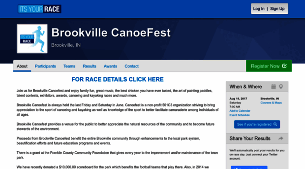 brookvillecanoefest.itsyourrace.com