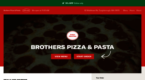 brotherspizzapastamenu.com