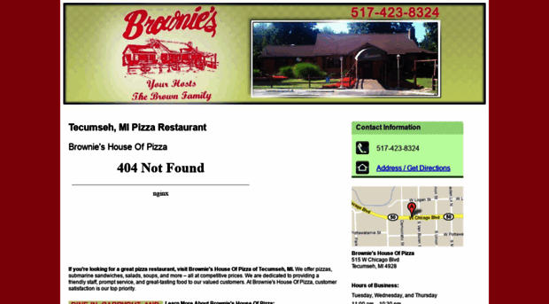 brownieshouseofpizza.com