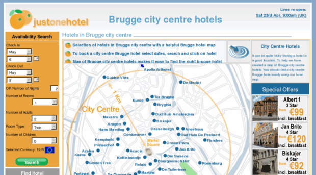 bruggecitycentrehotels.com