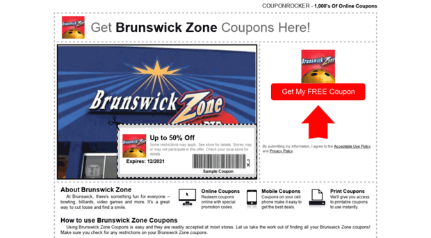 brunswickzone.couponrocker.com