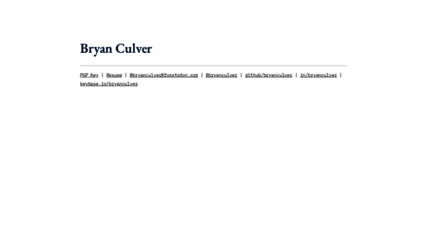 bryanculver.com