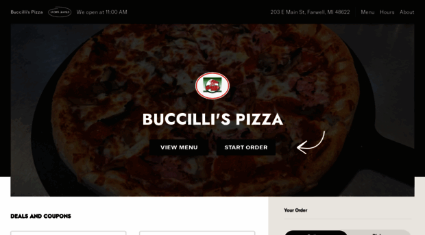 buccillispizzamenu.com