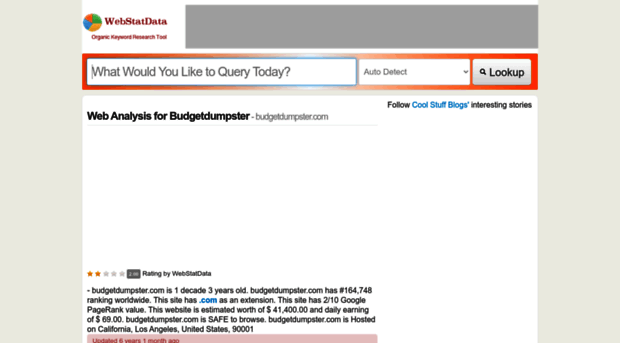 budgetdumpster.com.webstatdata.com