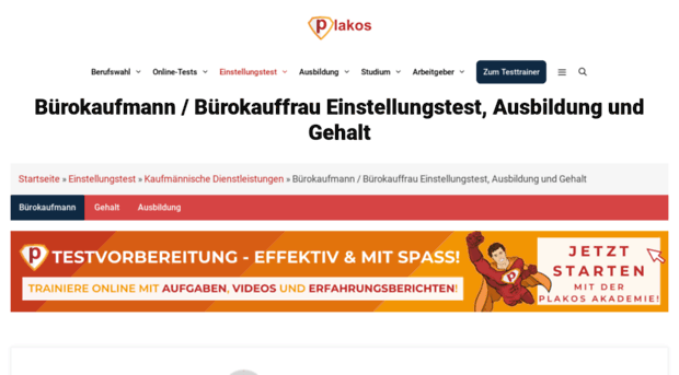 buerokauffrau-einstellungstest.plakos.de