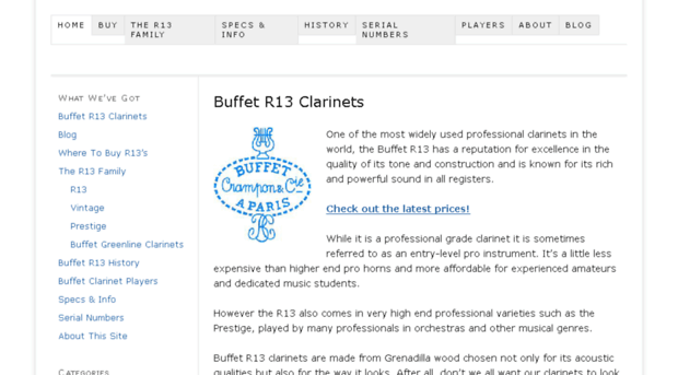 buffetr13clarinets.com