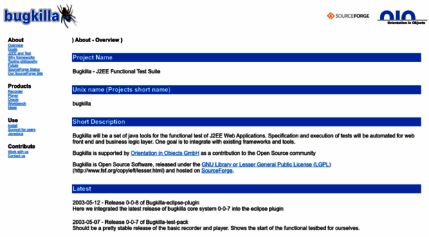 bugkilla.sourceforge.net