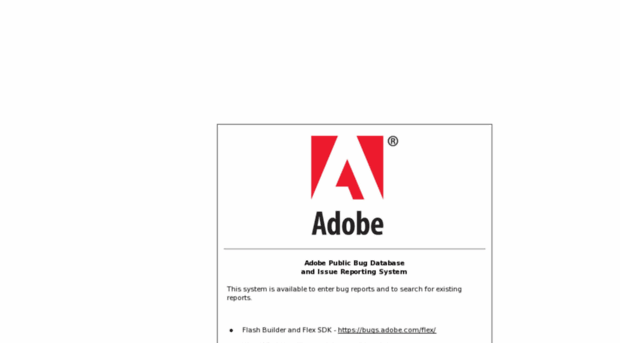 bugs.adobe.com