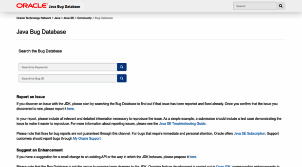 bugs.java.com