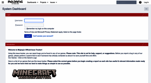 bugs.mojang.com