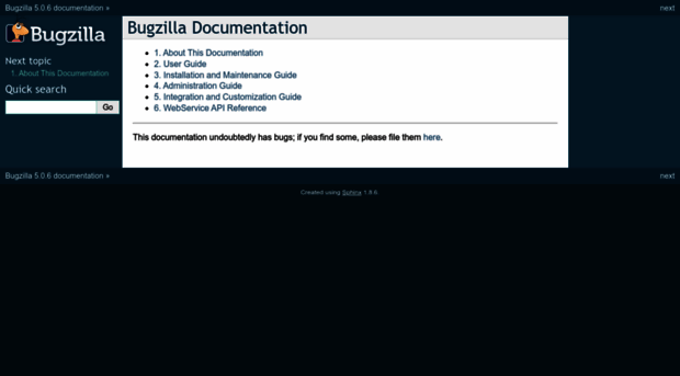 bugzilla.readthedocs.org