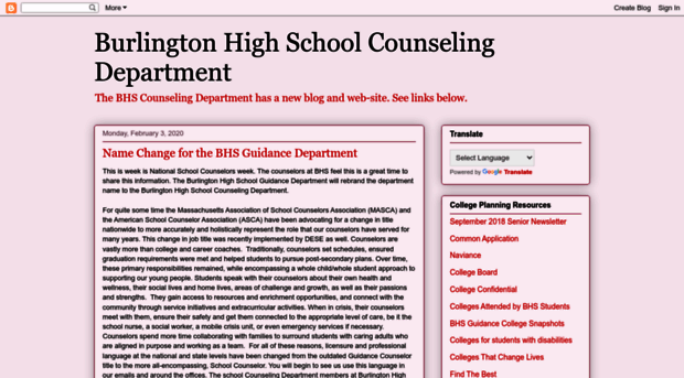 burlingtonhsguidance.blogspot.com