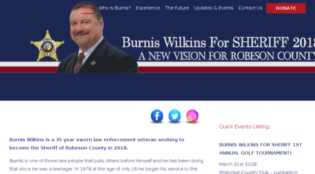 burniswilkinsforsheriff.com