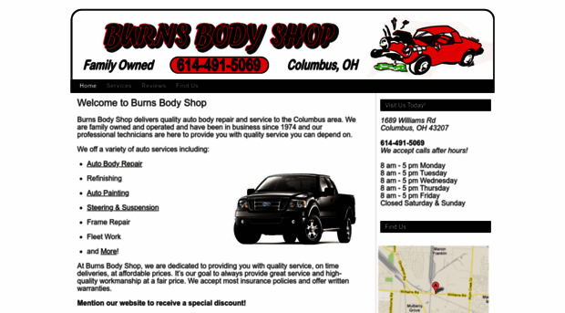 burnsbodyshop.com