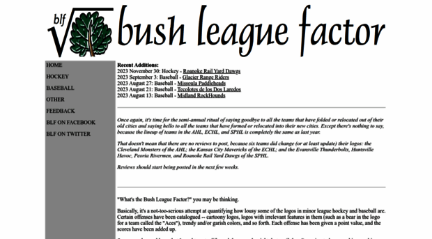 bushleaguefactor.com