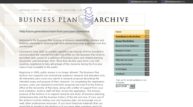 businessplanarchive.org