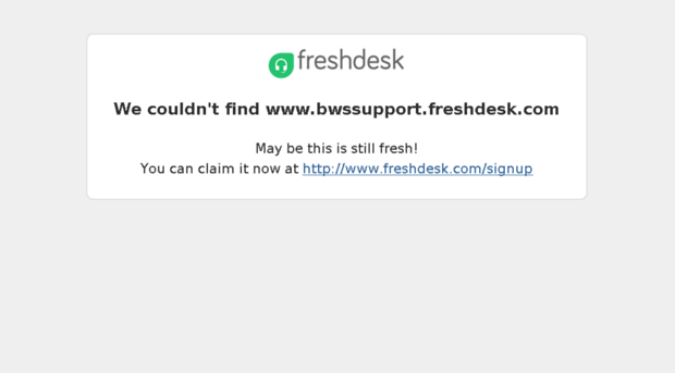 bwssupport.freshdesk.com