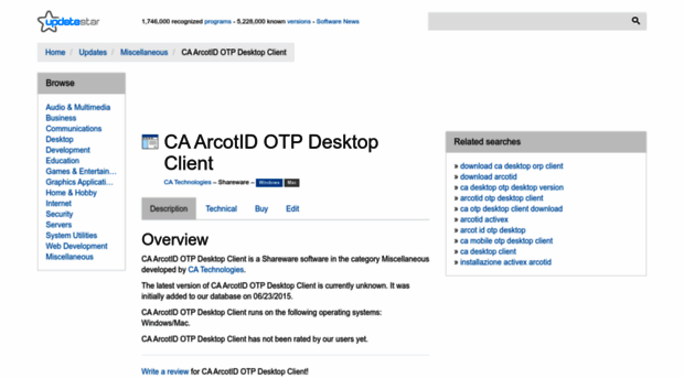 ca-arcotid-otp-desktop-client.updatestar.com