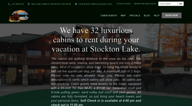 cabinsatstocktonlake.com