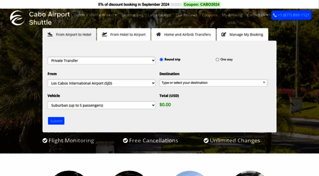 caboairportshuttle.net