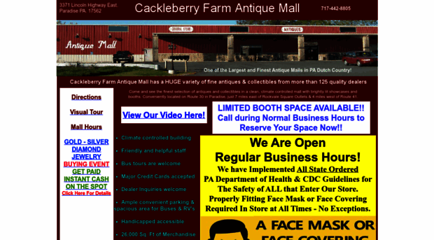 cackleberryfarmantiquemall.com