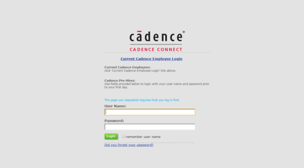 Cadence redcarpet silkroad SilkRoad Onboarding Login Cadence 