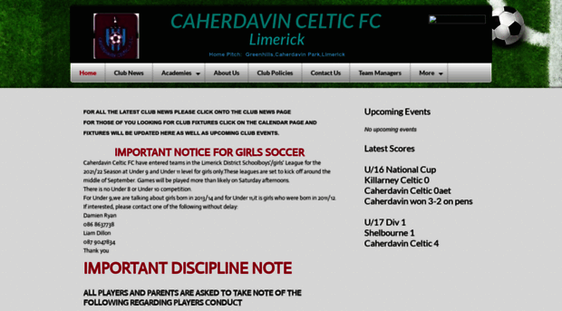 caherdavinceltic.com