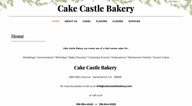 cakecastlebakery.com